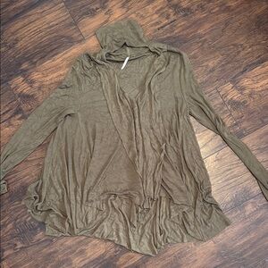 Free People Olive Long Sleeve Tee